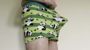 Twink in cute Undies gushes thick cum in tight boxers