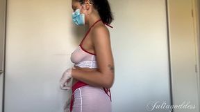 Naughty Nurse Gets Messy - Titjob, Blowjob, Cum in Mask