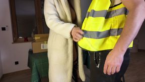 Some Stranger, a Random New Courier, Licked My Wet Pussy and Ejaculated on My Tits