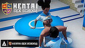 HENTAI SEX UNIVERSITY - Horny Hentai students 18+ Practice Lesbian Sex With Each Other