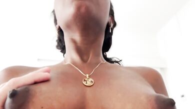 Gorgeous ebony sucks my dick at dawn begs for a thick creampie