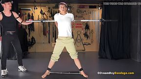 Legal-age Twunk Jacob Hunk Finishes Off In Restrain Bondage After Cruel Flagellating