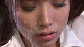 Naughty Asian bitch Hinata Tachibana gets cum on her face