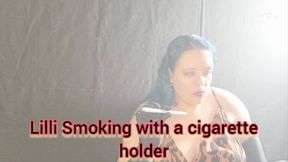 Lilli Smoking with a cigarette holder - SGL036