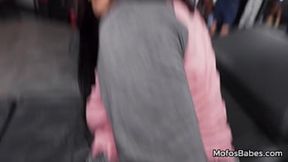 Tattooed Teen Diamond Franco receives fucked hard at a parlor