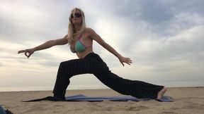 Beach Yoga in Bikini Top