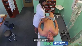 Sexy Czech nurse Mea Melone sucks cock and takes a facial in the clinic