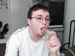 Eyes lock taut in deepthroat training