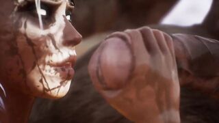 (wild life) Beautiful Skeleton Bj, Thinking It's Inside The Real World, Anal And Facial Creampie