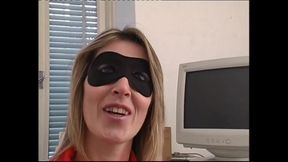 Beautiful Masked MILF Wife Fucked and Cumshot on Huge Tits by Big Vintage Cock