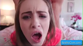 Young blondie teen slut Allie Nicole enjoy getting her wet cunt drilled by massive cock from behind until she cums