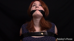 Black Tape Bondage and White Pantyhose