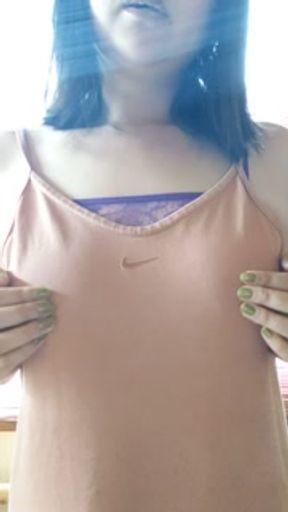A Japanese woman with black nipples who masturbates and orgasms while talking to the viewer