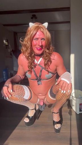 Posing and Playing with Hard Cock