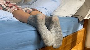 NAPPING AND SNORING IN WORN OUT SOCKS KIRA - MOV HD