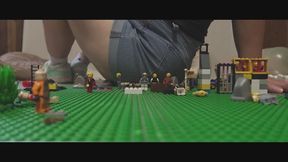 Tiny LEGO Village Takeover Giantess Steps In Captures Tiny Men and Sends Them Into the Void 4K