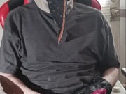 Plague Doctor Femboy Furry Jerks Off and Cums HARD With Leather Gloves (Full Video on OnlyFans)