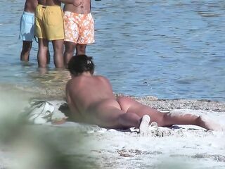 Uninhibited voyeur on Es Trenc beach