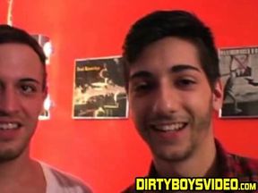 Young inked twink rides big cock after giving head