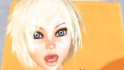 Ebony babe with huge tits fucks busty blonde girl in a public pool