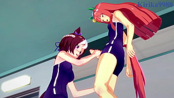 Special Week and Silence Suzuka intense futanari sex. - Uma Musume Pretty Derby Hentai