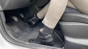 PEDAL PUMPING AND DRIVING A MANUAL CAR IN ANKLE BOOTS **CUSTOM CLIP** - MOV Mobile Version