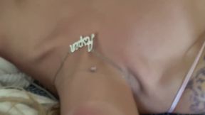 Stuffing a trans girls throat with cock until we cum POV