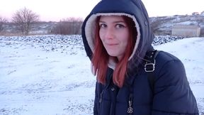 Outdoor sex in winter - Guy fuck me hard