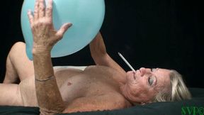 Mean Gilf Smokes And Fucks Step-Grandson While Busting Balloons ( PART 2 ) HD