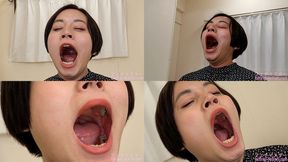 Kanna Hirai - CLOSE-UP of Japanese cute girl YAWNING yawn-12 - 1080p
