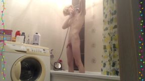 Blonde Boy Porn Takes A Shower