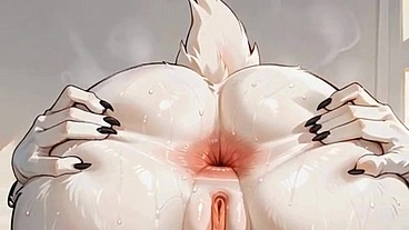 Fucking the new resident of my city. She's a furry rabbit and she came a lot on my dick.