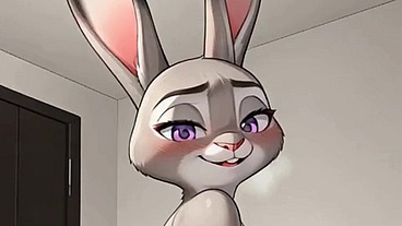 Fucking the new resident of my city. She's a furry rabbit and she came a lot on my dick.