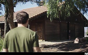 3 girl 1 guy - freaky hike turns into reverse gangbang femdom blowjob
