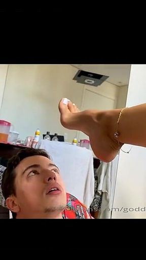 Havaianas Flip Flops Licker and Foot Slapping on His Face