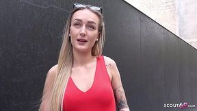 German Scout Elena Lux Takes a Raw Dick in Public Casting