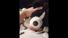 POINT OF VIEW Plushie Border Collie Makes Onesie Puppy Jizz!