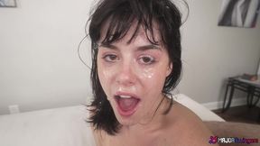 rome major & friends gangbang petite nova vixen and cover her face in cum!
