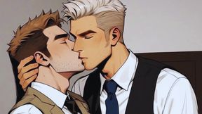 Hot Gay Group Sex in the Office with the Boss Fucking Their Asses!