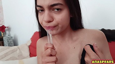 DIRTY PANTIES SALIVA VIAL STUFFING RUBBING AGAINST MY PUSSY