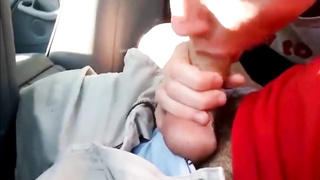 young twink sucks dick in car and swallows 8