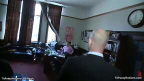 Mistress madeline gets dominated by three ts dommes