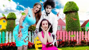 Two Hot Milfs With Big Tits Want Their Bushes Trimmed (Edward Scissorhands Parody)