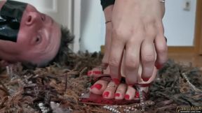 High heels trampling
