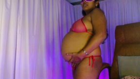 Sexy Pregnant Girl Bikini Show.