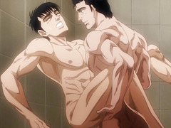 How far will muscle daddy go when a -Censored- begs for cock in a dirty washroom?