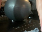 Rub It On An Exersize Ball