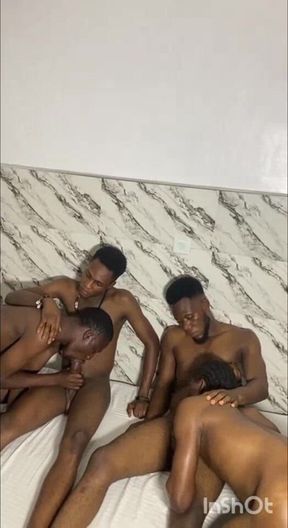 Two Big Black Dicks Fucks Two Sissy Boys