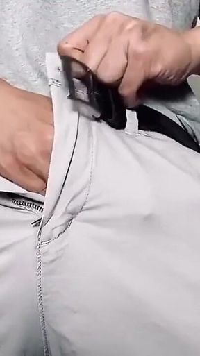 Tie My Dick and Balls, Put in My Tight Shorts and Moan!