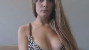 Hot Babe with Natural Big Boobs Masturbates